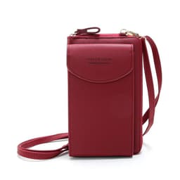 image-Women's PU Leather Crossbody Phone Bag Wallet with Card Slots