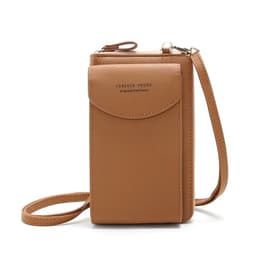 image-Women's PU Leather Crossbody Phone Bag Wallet with Card Slots