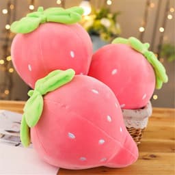 image-Plush Strawberry Pillow Toy 22cm