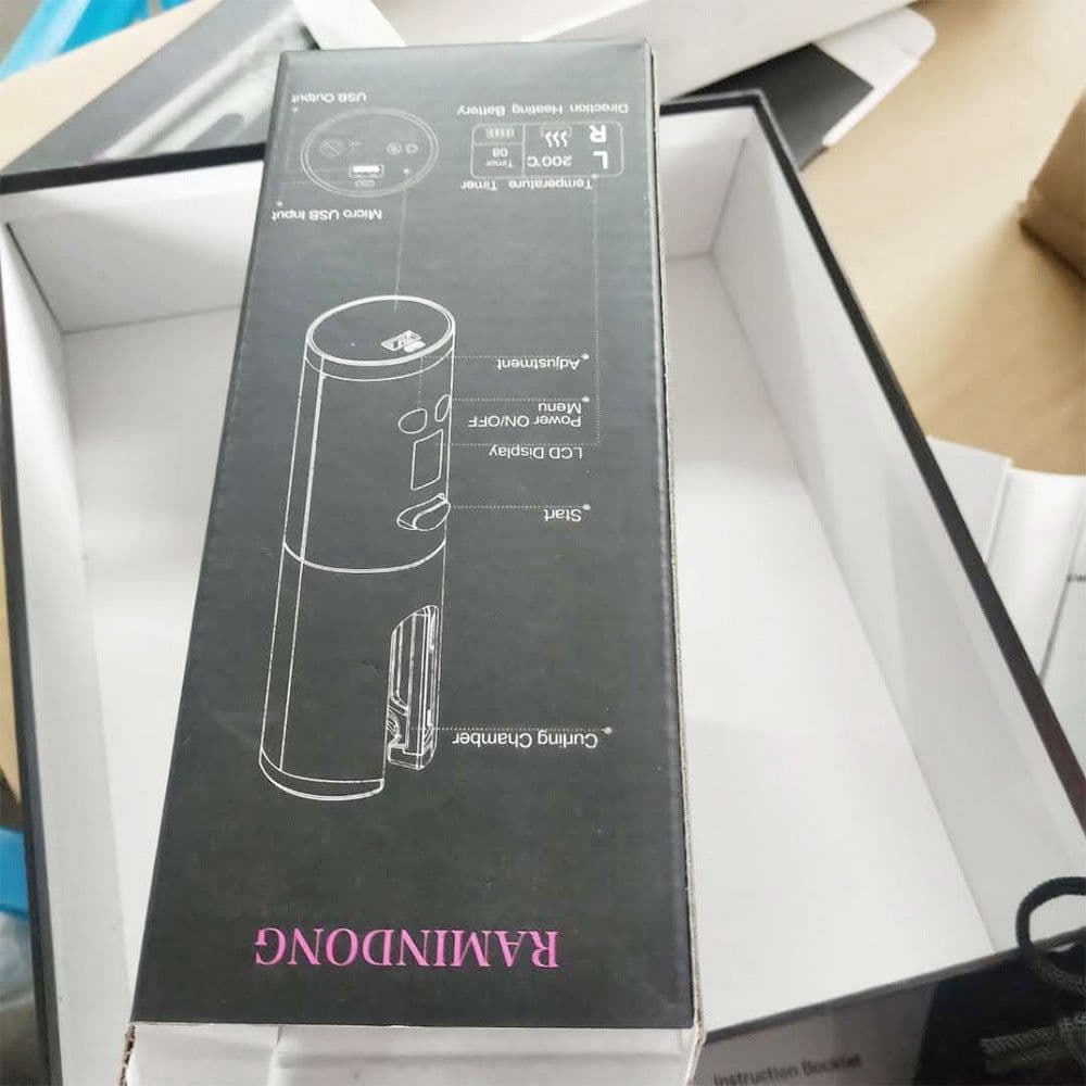 image-Automatic Curling Iron USB Rechargeable Wireless Hair Curler