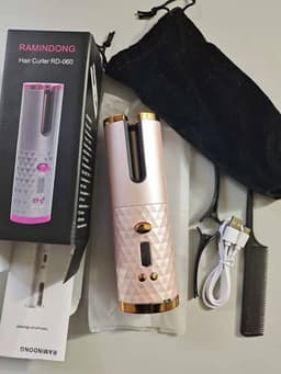 image-Automatic Curling Iron USB Rechargeable Wireless Hair Curler