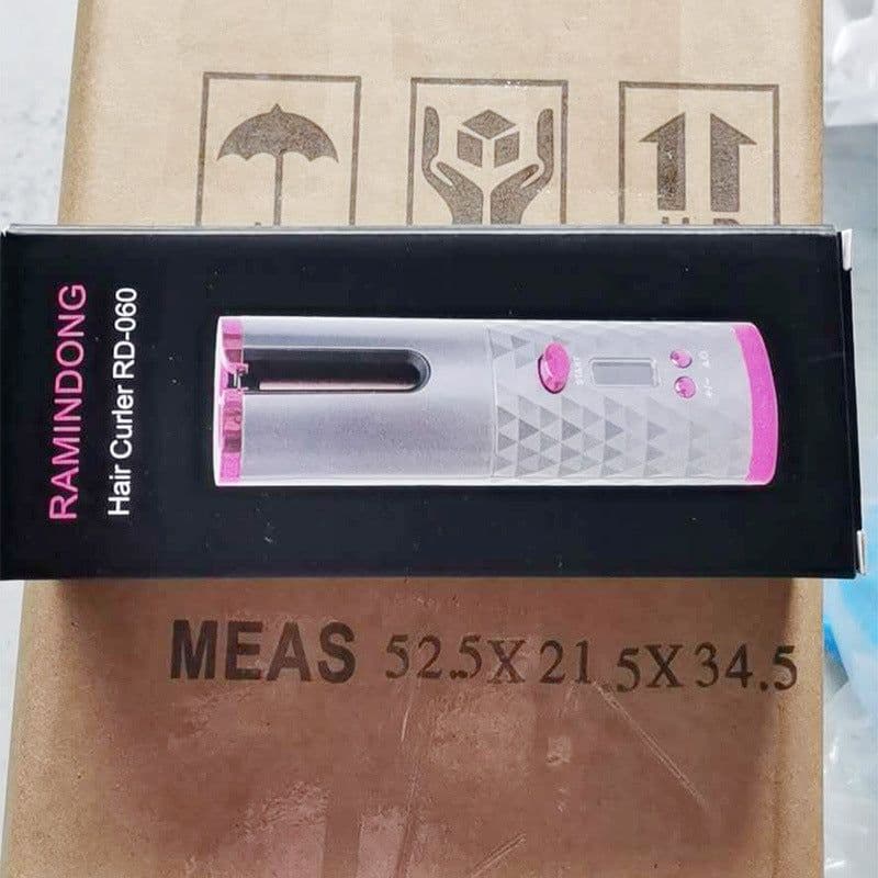 image-Automatic Curling Iron USB Rechargeable Wireless Hair Curler