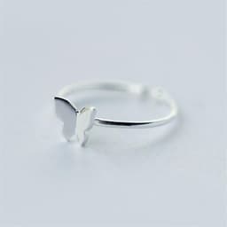 image-s925 Sterling Silver Butterfly Ring Korean Style Women's Jewelry
