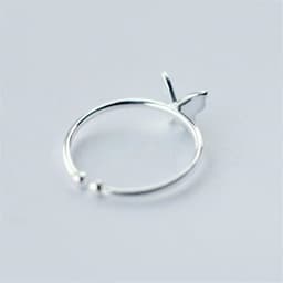 image-s925 Sterling Silver Butterfly Ring Korean Style Women's Jewelry