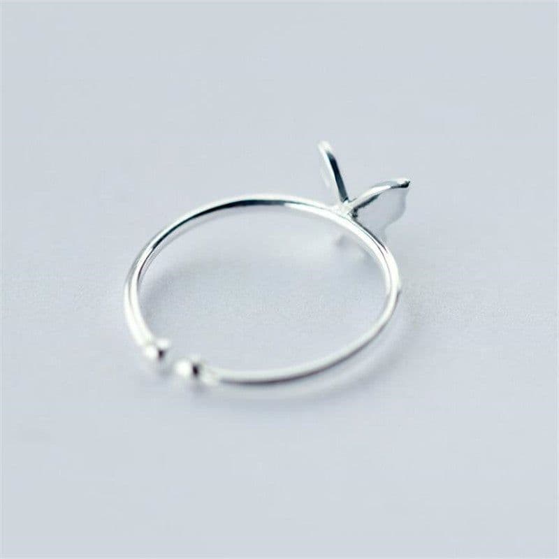 image-s925 Sterling Silver Butterfly Ring Korean Style Women's Jewelry