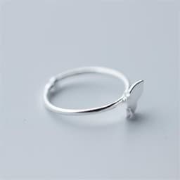 image-s925 Sterling Silver Butterfly Ring Korean Style Women's Jewelry