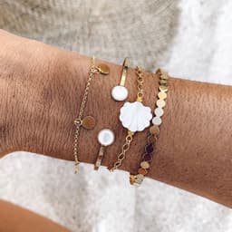 image-Bohemian Shell Bracelet Set 4-Piece Women's Alloy Jewelry