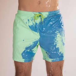 image-Men's Color-Changing Beach Shorts Temperature Sensitive Swim Trunks
