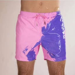 image-Men's Color-Changing Beach Shorts Temperature Sensitive Swim Trunks