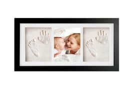 image-Baby Hand and Foot Print Wooden Photo Frame Keepsake