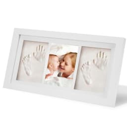 image-Baby Hand and Foot Print Wooden Photo Frame Keepsake