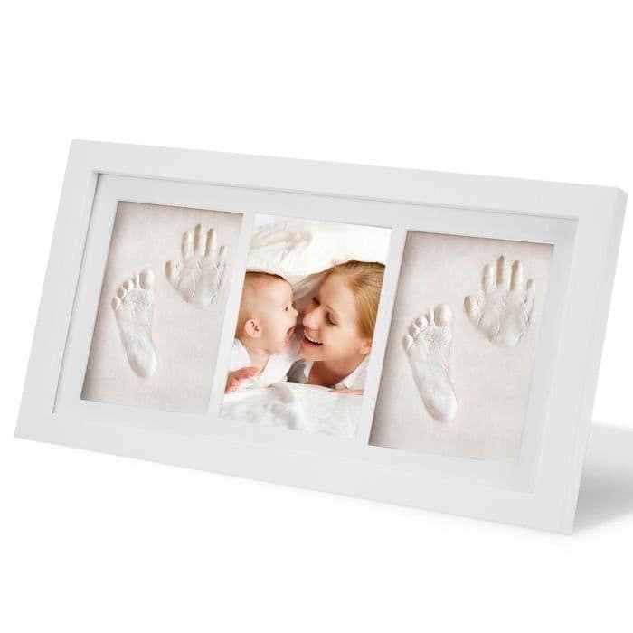 image-Baby Hand and Foot Print Wooden Photo Frame Keepsake