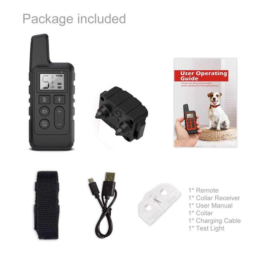 image-Dog Training Collar 500m Remote Waterproof Shock Vibration Bark