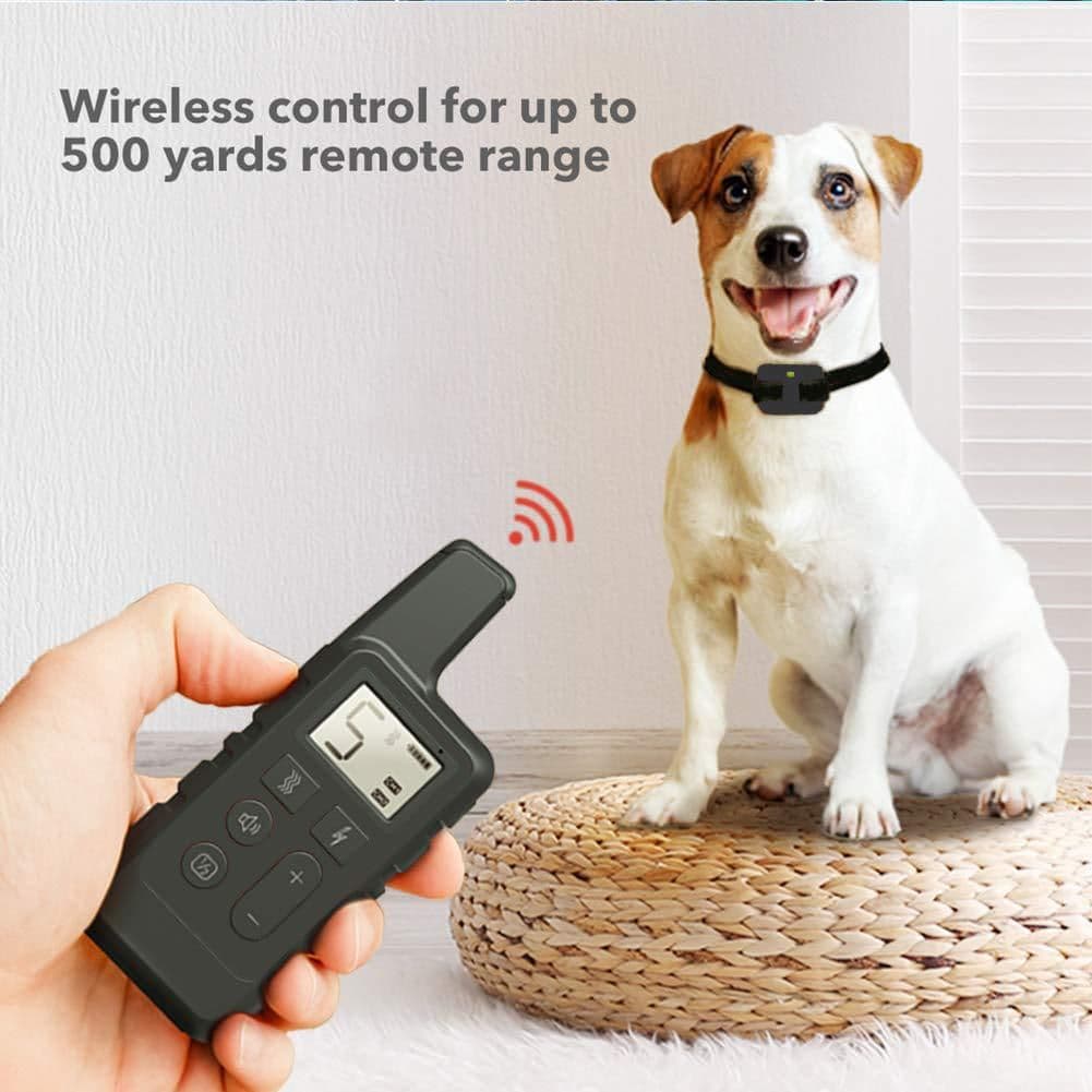 image-Dog Training Collar 500m Remote Waterproof Shock Vibration Bark
