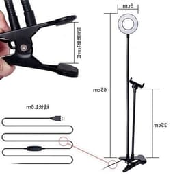 image-Mobile Phone Ring Light with Adjustable Bracket and Hose