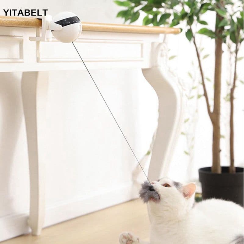 image-Electric Cat Toy Interactive Yo-Yo Ball with Lifting Feature