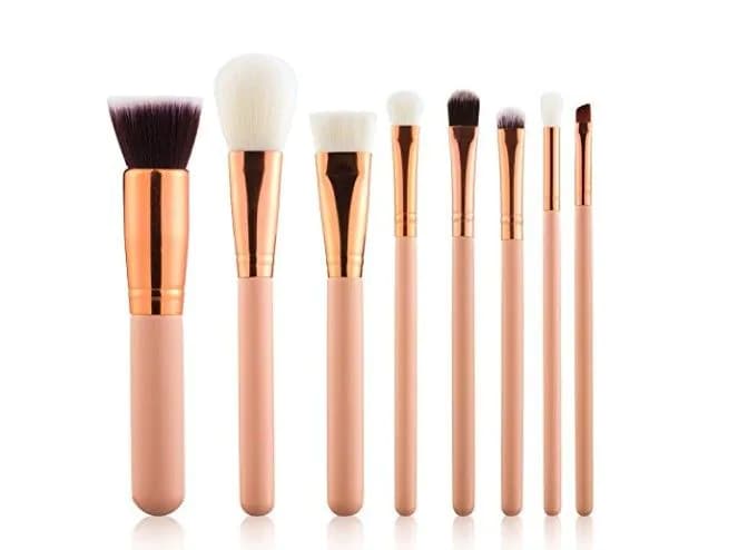 image-xly Makeup Brush Set 8 Piece Pink Rose Gold