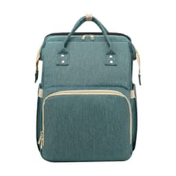 image-Portable Folding Crib Diaper Bag Backpack Large Capacity