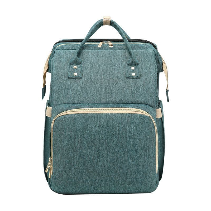 image-Portable Folding Crib Diaper Bag Backpack Large Capacity