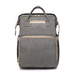 image-Portable Folding Crib Diaper Bag Backpack Large Capacity