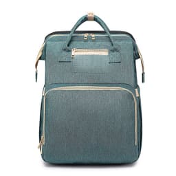 image-Portable Folding Crib Diaper Bag Backpack Large Capacity