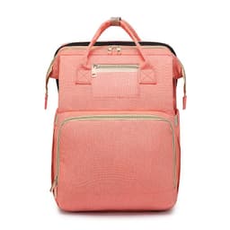 image-Portable Folding Crib Diaper Bag Backpack Large Capacity