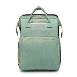 image-Portable Folding Crib Diaper Bag Backpack Large Capacity