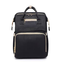 image-Portable Folding Crib Diaper Bag Backpack Large Capacity