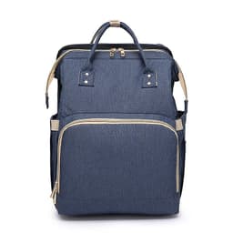 image-Portable Folding Crib Diaper Bag Backpack Large Capacity