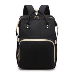 image-Portable Folding Crib Diaper Bag Backpack Large Capacity