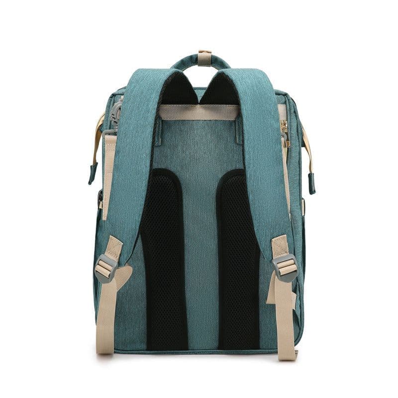 image-Portable Folding Crib Diaper Bag Backpack Large Capacity