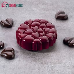 image-Heart Silicone Cake Mold for Baking Mousse Desserts