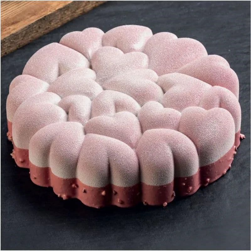 image-Heart Silicone Cake Mold for Baking Mousse Desserts