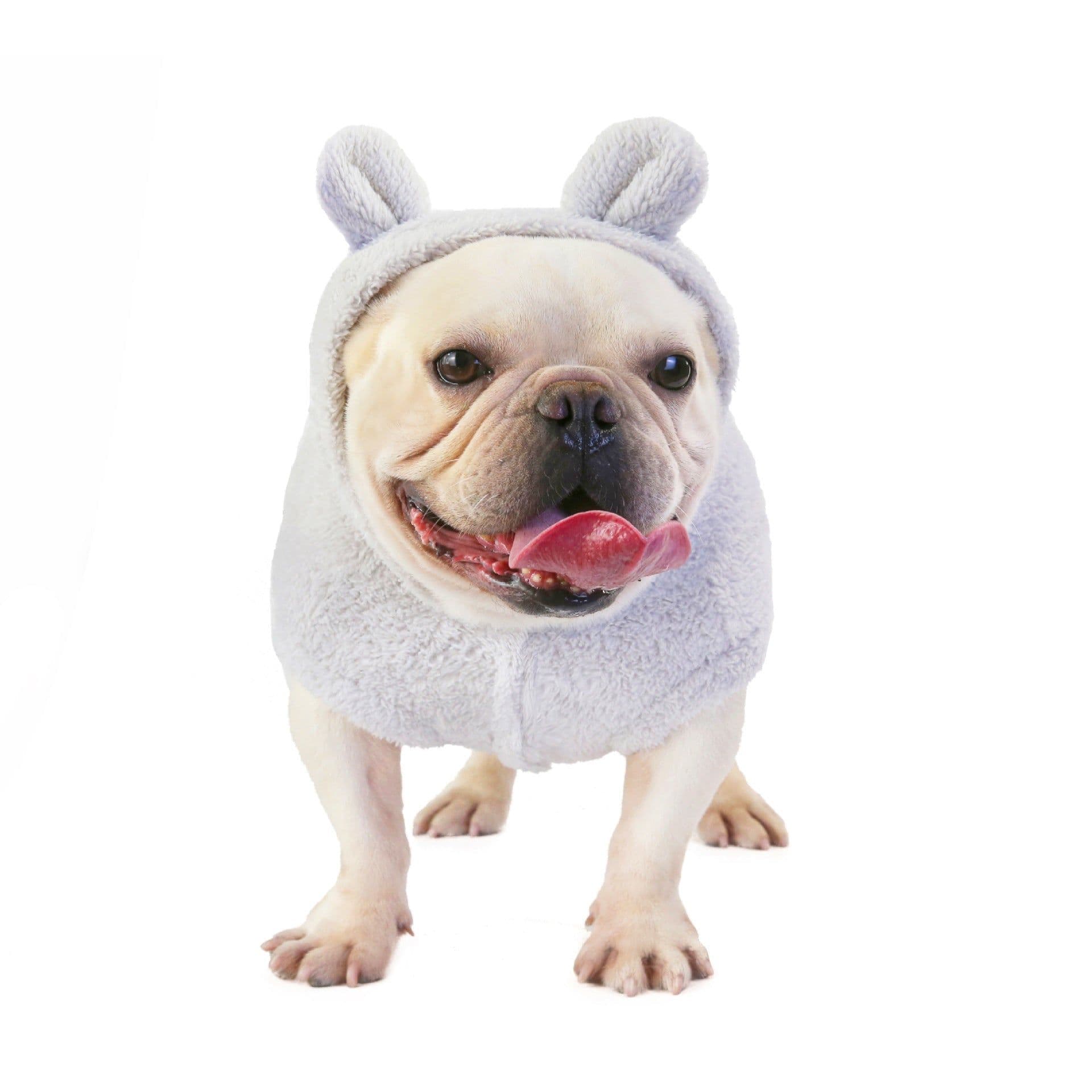 image-Dolebean Dog Hoodie Coral Fleece Bear Costume Pet Clothing