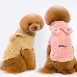 image-Dolebean Dog Hoodie Coral Fleece Bear Costume Pet Clothing