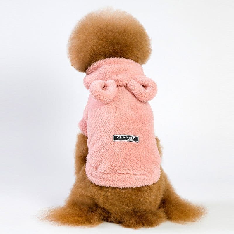 image-Dolebean Dog Hoodie Coral Fleece Bear Costume Pet Clothing