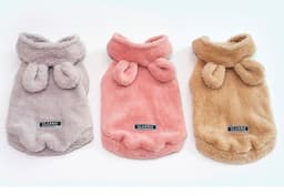 image-Dolebean Dog Hoodie Coral Fleece Bear Costume Pet Clothing