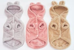 image-Dolebean Dog Hoodie Coral Fleece Bear Costume Pet Clothing