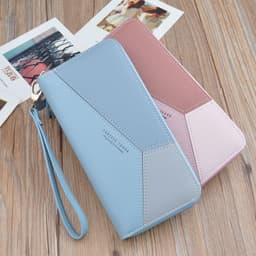 image-Ladies Long Wallet Clutch with Zipper Tassel and Phone Pocket