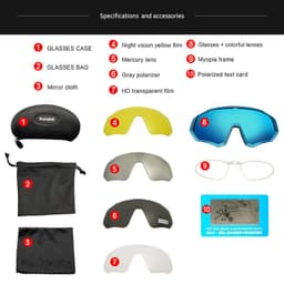 image-Newkapvoe Polarized Cycling Glasses TR90 Unisex KE9408
