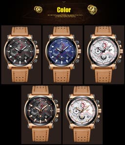 image-LIGE Men's Quartz Watch Waterproof Luminous Alloy Case