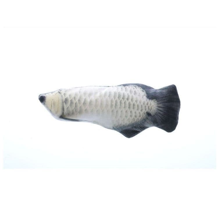 image-Electric Singing Fish Plush Toy with Catnip for Cats and Kids