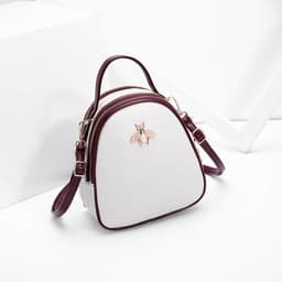 image-IEMATOZ Women's Mini PU Leather Backpack Shell Shape Gray
