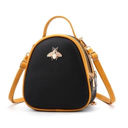 image-IEMATOZ Women's Mini PU Leather Backpack Shell Shape Gray
