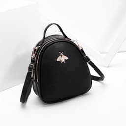 image-IEMATOZ Women's Mini PU Leather Backpack Shell Shape Gray