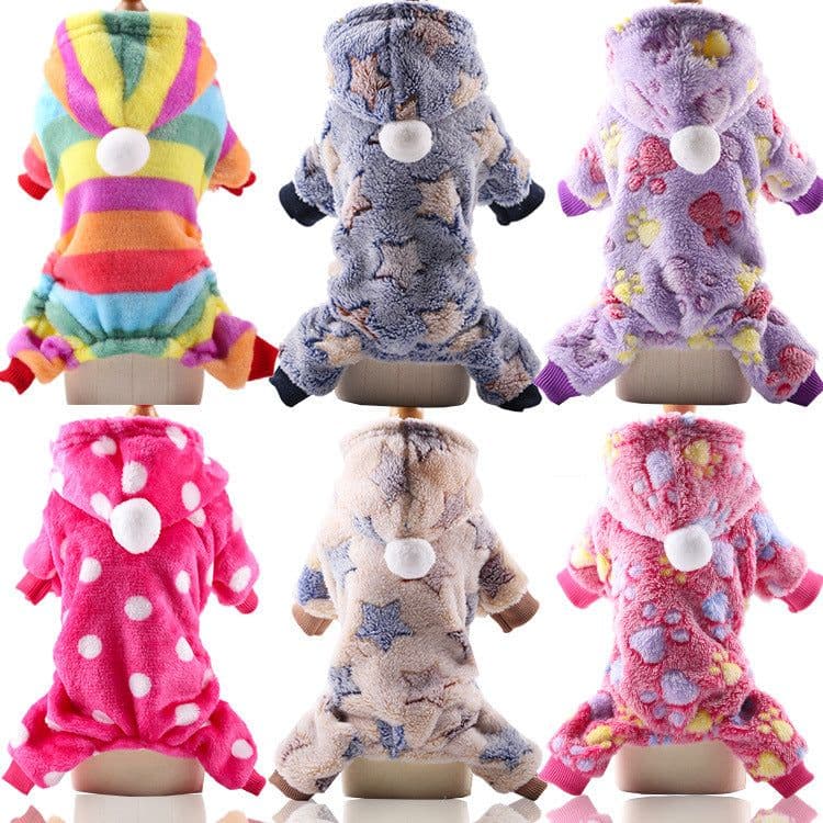 image-Four-Legged Flannel Pet Clothes for Dogs & Cats Coral Fleece