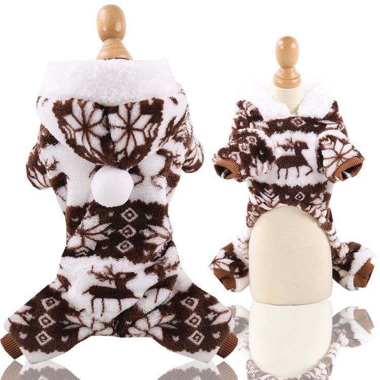 image-Four-Legged Flannel Pet Clothes for Dogs & Cats Coral Fleece