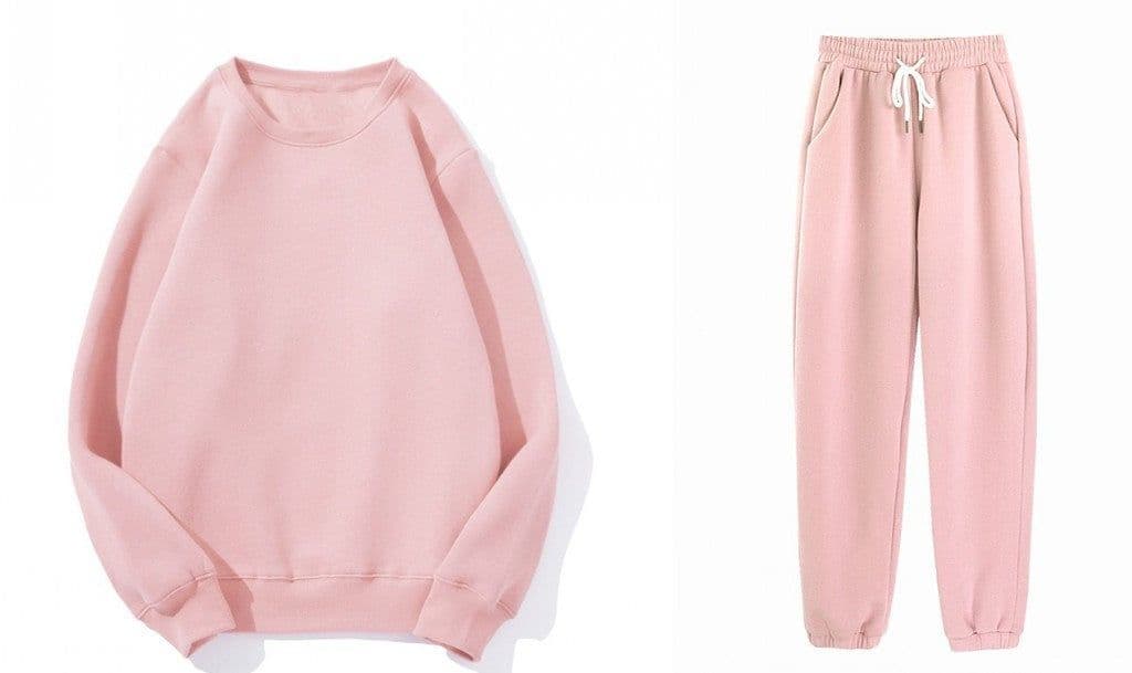 image-Women's Cotton Blend Sweater and Pants Set Plus Velvet 2-Piece