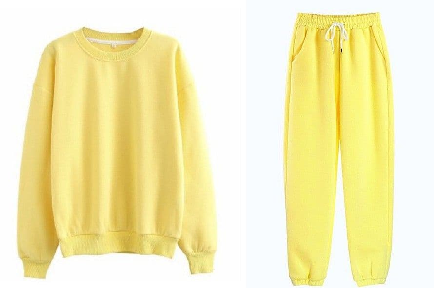 image-Women's Cotton Blend Sweater and Pants Set Plus Velvet 2-Piece