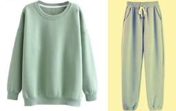 image-Women's Cotton Blend Sweater and Pants Set Plus Velvet 2-Piece